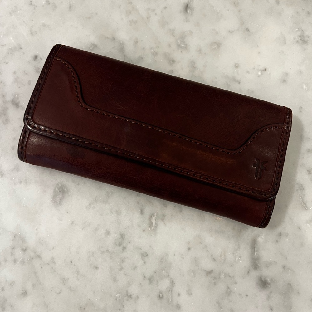 FRYE Melissa Leather Wallet Merlot